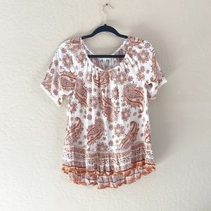 🌿Final Sale 
Fever Peplum Styled‎ Top